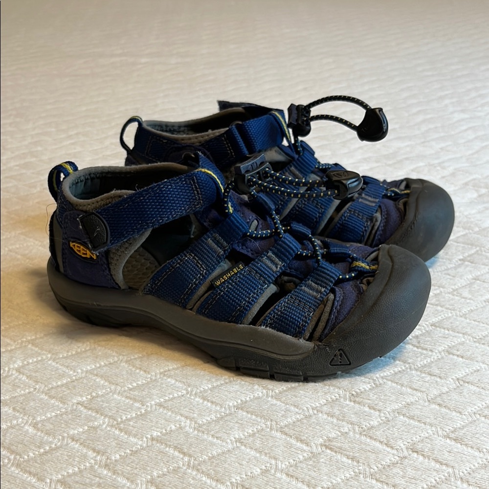 Keen Blue and Black Sandals with Protective Design, kids 13